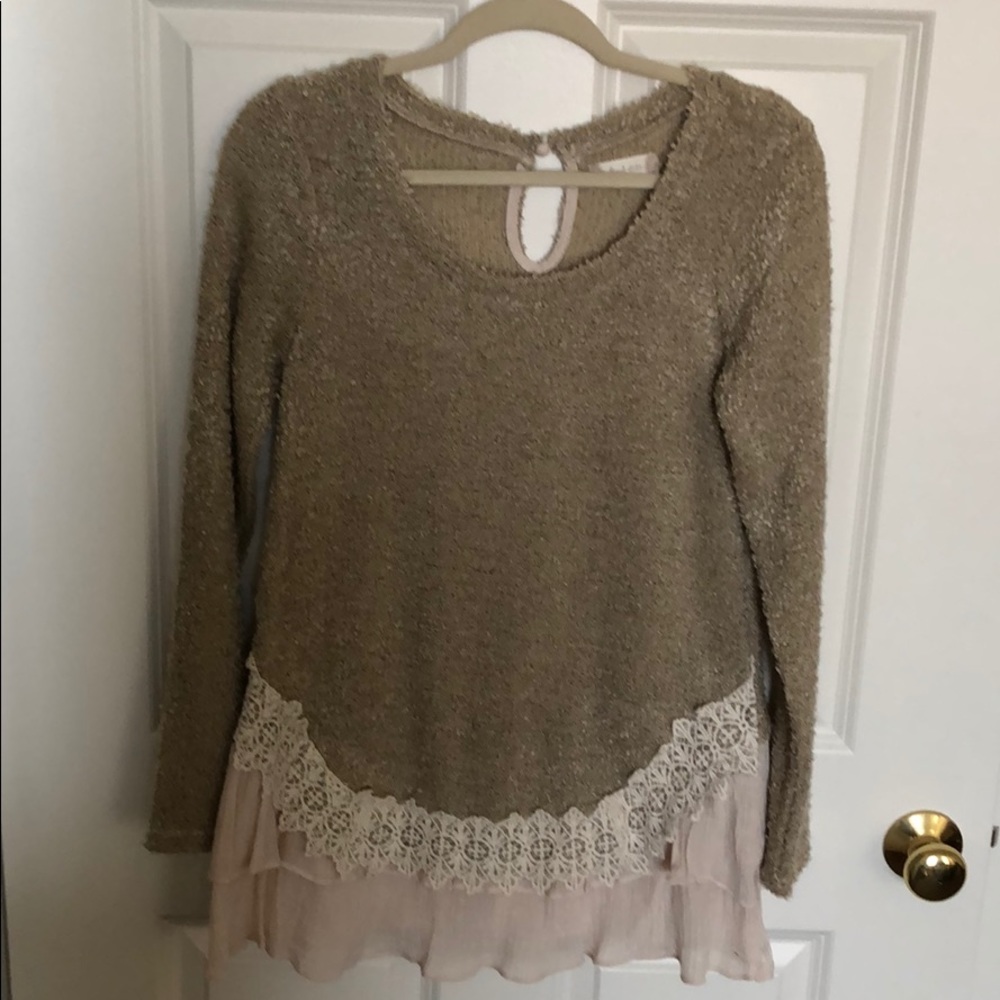 Altar’d State Sweater Fringed Tunic